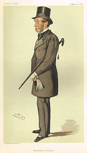 Vanity Fair SPY Portrait - THE FRIEND OF PELISSIER - Large Chromolithograph - 1887