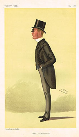 Vanity Fair "SPY" Caricature - "THE LORD ADVOCATE" (LORD ELLENBOROUGH) - Chromolithograph - 1895