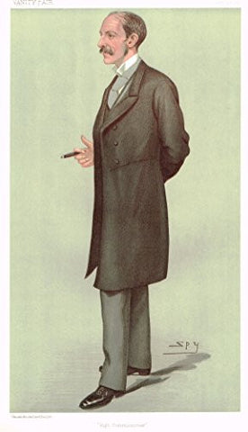 Vanity Fair "SPY" Caricature - "HIGH COMMISSIONER" (ALFRED MILNER) - Chromolithograph - 1895