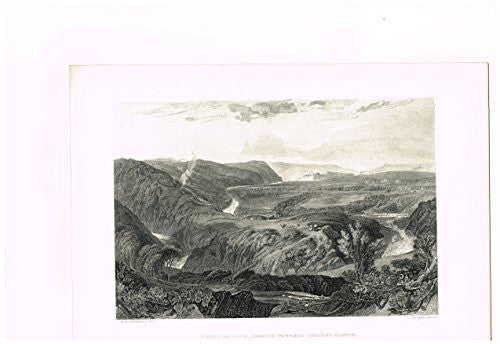 J.M.W. Turner's - "CROOK OF LUNE, LOOKING TOWARD HORNBY CASTLE" - Steel Engraving - 1880