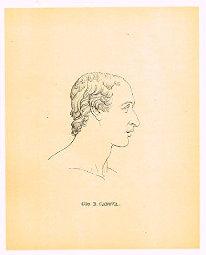 Cicognara's Works of Canova - "GIO. B. CANOVA"- Heliotype - 1876