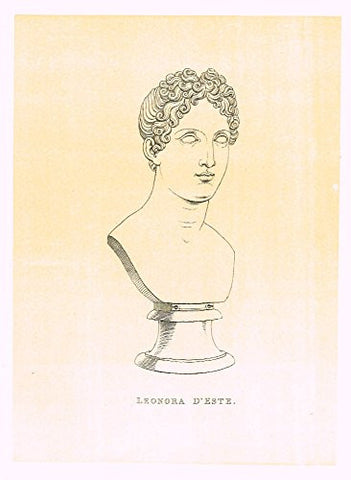 Cicognara's Works of Canova - "LEONORA D'ESTE"- Heliotype - 1876