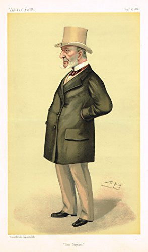 Vanity Fair "SPY" Caricature - "THE SERJEANT" (SIR JOHN SIMON) - Chromolithograph - 1895
