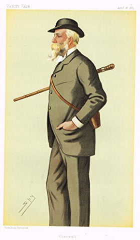 Vanity Fair SPY Caricature - CORNWALL (MR. E. BRUDGES-WILLIAMS) - Chromolithograph - 1895