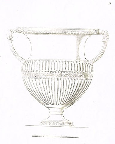 Fine Greek Engraving - MAN HANDLED PITCHER - c1820