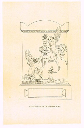 Cicognara's Works of Canova - "MONUMNET OF CHEVALIER EMO" - Heliotype - 1876