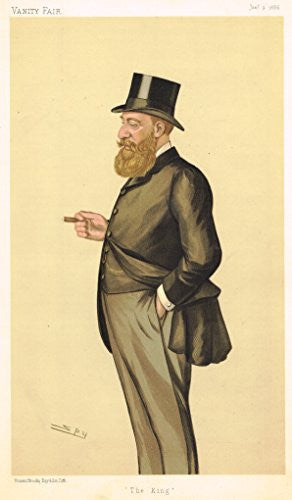 Vanity Fair SPY Caricature - THE KING (COL. KING-HARMAN, M.P.) - Chromolithograph - 1895