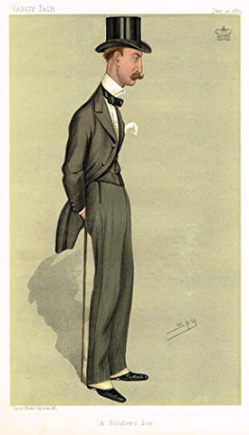 Vanity Fair "SPY" Caricature - "A SOLDIER'S SON" (LORD SANDHURST) - Chromolithograph - 1895