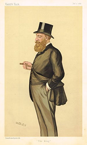 Vanity Fair "SPY" Caricature - "THE KING" (COL. KING-HARMAN, M.P.) - Chromolithograph - 1895
