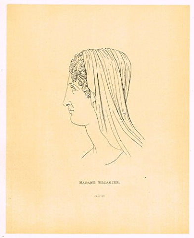 Cicognara's Works of Canova - "MADAME RECAMIER"- Heliotype - 1876