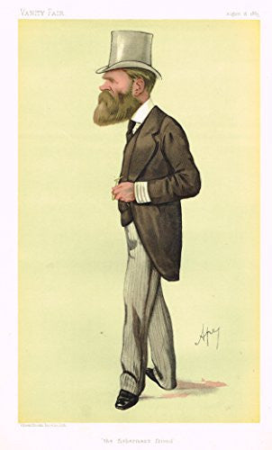 Vanity Fair SPY Portrait - THE FISHERMAN'S FRIEND - EDWARD BIRKBECK - Large Chromolithograph - 1895