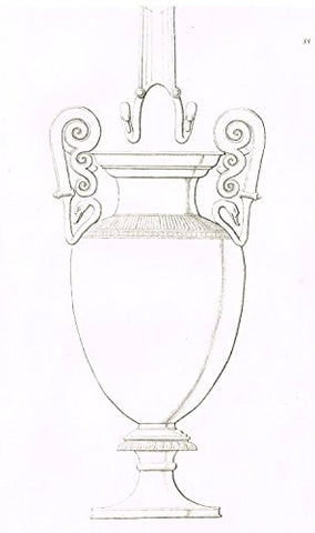 Fine Greek Engraving - TALL HANDLED VASE - c1820
