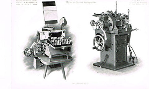 Art Nouveau Typography - "AUTOTYPEN NACH PHOTOGRAPHIEN" - Kupfer - Autotypie - 1905