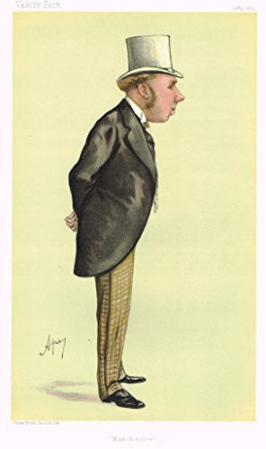 Vanity Fair SPY Portrait - MANCHESTER - Large Chromolithograph - 1895
