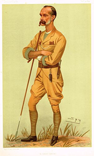 Vanity Fair Caricature - AN EARNEST AFRICAN (Capt. F.J.D. Lugard) - Chromolithograph - 1895