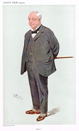 Vanity Fair SPY Caricature - BURTON (LORD BURON) - Chromolithograph - 1895