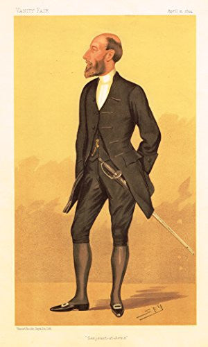 Vanity Fair Characiture - "SEARJEANT-AT-ARMS" - SPY - Large Chromolithograph - 1894