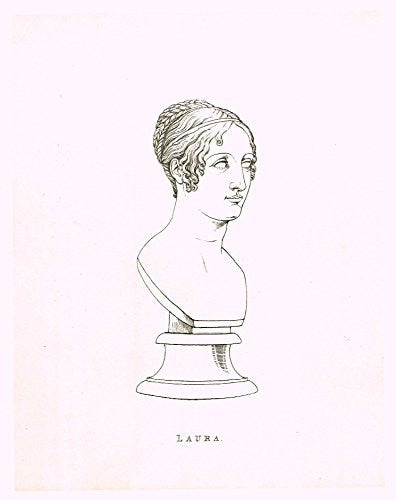 Cicognara's Works of Canova - "LAURA"- Heliotype - 1876