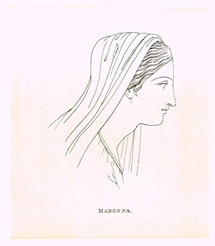 Cicognara's Works of Canova - "MADONNA"- Heliotype - 1876