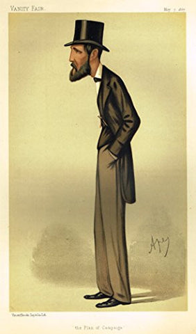 Vanity Fair SPY Portrait - THE PLAN OF CAMPAGNE - JOHN DILLON - Large Chromolithograph - 1887