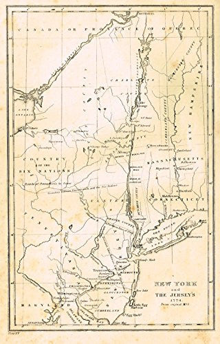 Shaffner's History - NEW YORK & THE JERSEY'S, 1774 - Engraving - 1863