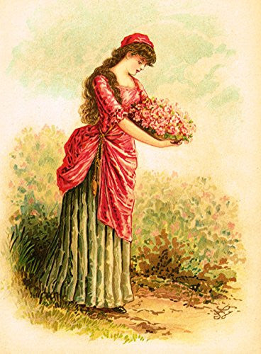 Mary A. Lathbury's Monthly Beauties - "JUNE BEAUTY" - Tinted Chromolithograph - 1885