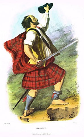 Clans & Tartans of Scotland by McIan - MACDUFF - Lithograph -1988