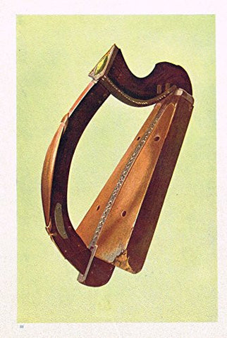 Hipkins Musical Instruments - "Wood Harp" - Stipple Chromolithograph - 1923