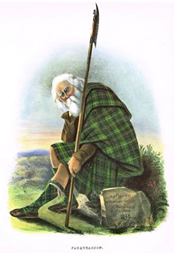 Clans & Tartans of Scotland by McIan - FARQUHARSON - Lithograph -1988