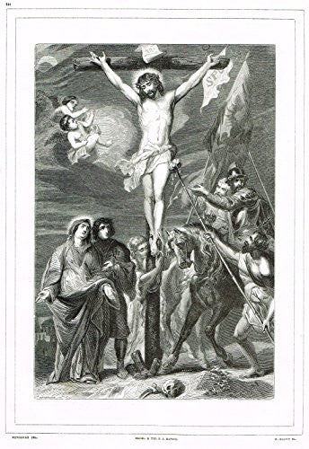 Missale Romanum by Dessain -THE CRUCIFICTION - Engraving - 1856