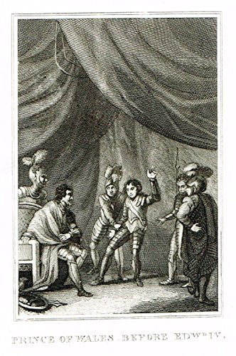 Miniature History of England - PRINCE OF WALES BEFORE EDWARD IV - Copper Engraving - 1812