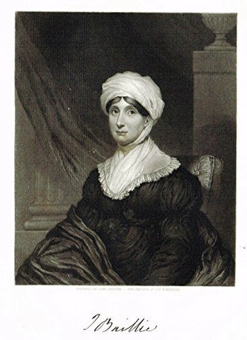 Tappan's Illustrious Personages - "JOANNA BAILLIE" - Mezzotint - 1853