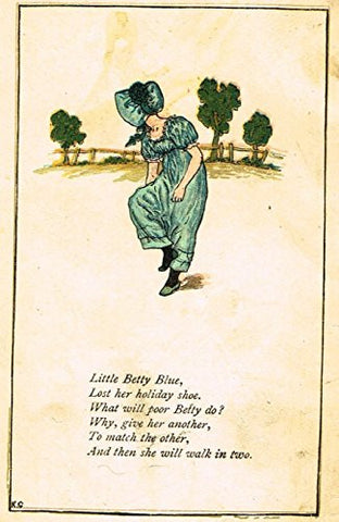 Greenaway's Mother Goose - "LITTLE BETTY BLUE" - Chromolithograph - 1898