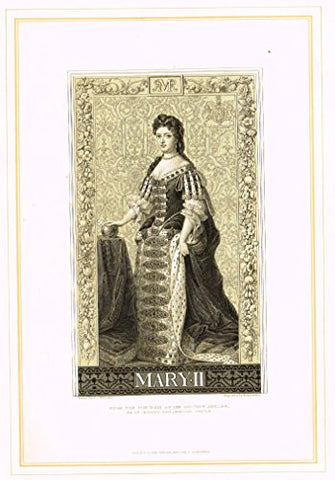 Archer's Royal Portrait Pictures - "MARY II" - Tinted Engraving - 1880