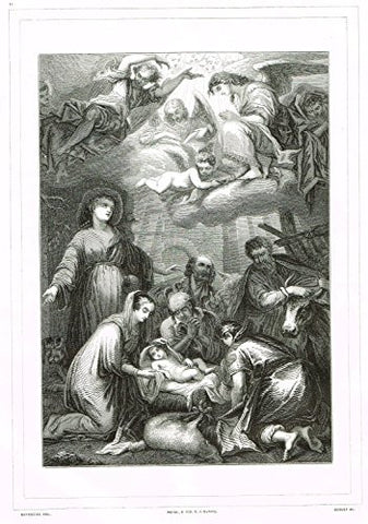 Missale Romanum by Dessain -THE NATIVITY - Engraving - 1856