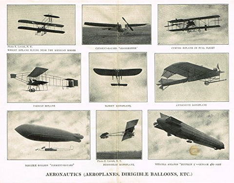 Science - AERONAUTICS (AEROPLANES, DIRAGIBLE BALLONS, ETC.) - Lithogrpah - 1911