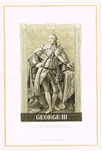 Archer's Royal Portrait Pictures - "GEORGE lll" - Tinted Engraving - 1880