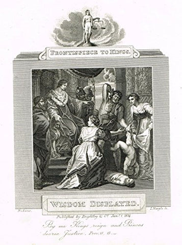 Blomfield's Impartial Expsitor & Bible - "FRONTISPIECE - WISDOM DISPLAYED" - Engraving - 1815