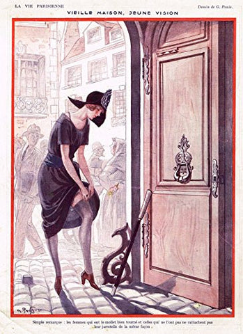 La Vie Parisienne Page - "VIELLE MAISON, JEUNE VISION" - Lithograph - 1921