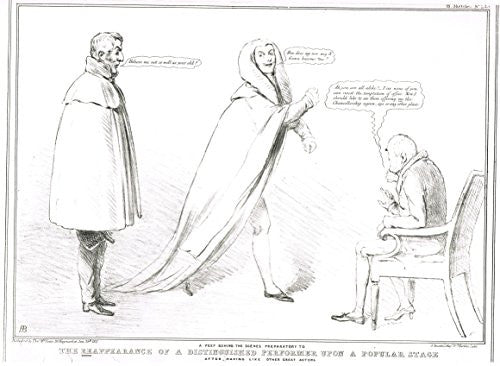 Doyle's HB Sketches - "REAPPEARANCE OF A DISTINGUISHED PERFORMER" - Lithograph - 1834