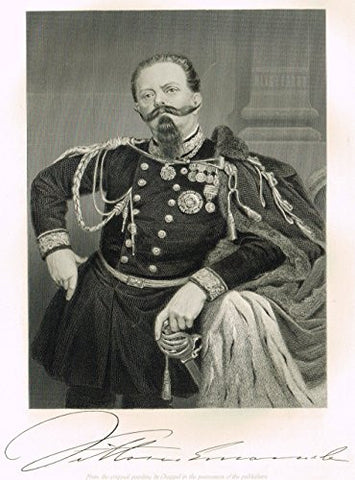 Portrait Gallery - "VICTOR EMANUEL" - Steel Engraving - 1874