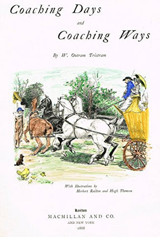 Tristram's Coaching Ways - "TITLE PAGE" - Hand-Colored Lithograph - 1888
