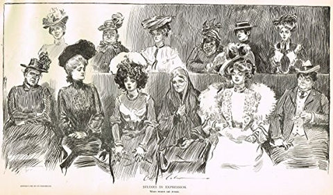 The Gibson Book - "WHEN WOMEN ARE JURORS" - Lithograph - 1907