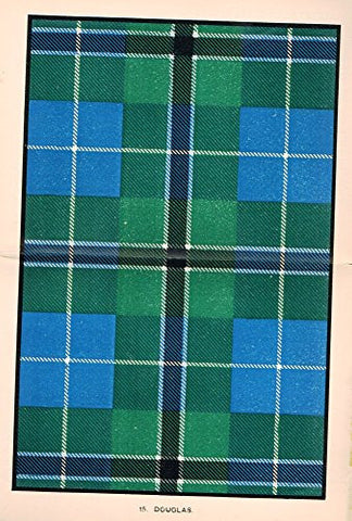 Johnston's Scottish Tartans - "DOUGLAS" - Chromolithograph - c1899