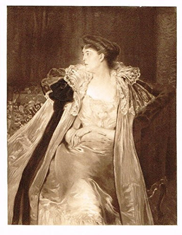 Salons of 1901's PORTRAIT OF MADAME X. - P.A. BESNARD - Photograveure - 1901