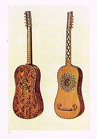 Hipkins Musical Instruments - "Guitar" - Stipple Chromolithograph - 1923