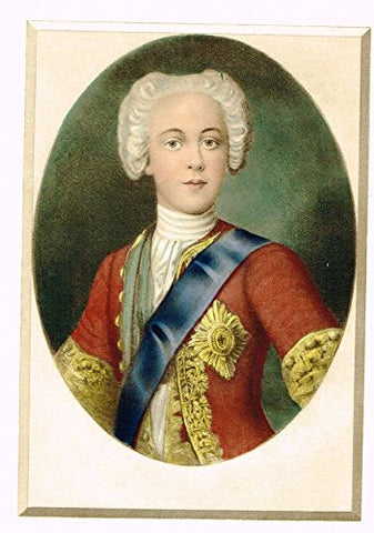 Colored Lithograph - PRINCE CHARLES EDWARD STUART by Ramsay - c1895