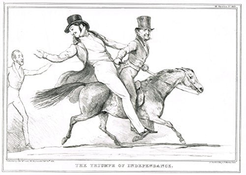 Doyle's HB Sketches - "THE TRIUMPH OF INDEPENDANCE" - Lithograph - 1834
