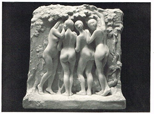Salons of 1901's "THE SECRET (MARBLE)" by A. BARTHOLOME - Photograveure - 1901