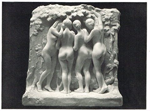 Salons of 1901's THE SECRET (MARBLE) by A. BARTHOLOME - Photograveure - 1901